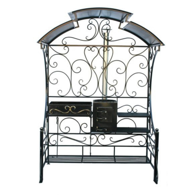 Изображение товара Мангал Аск-38 Витос с жаровней и дымоходом для пикников и барбекю