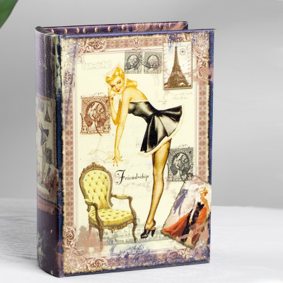 Изображение товара Шкатулка Glasar Friendship в виде книги бежевая 14х6х20 см