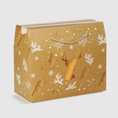 Изображение товара Подарочная коробка Due Esse Christmas natalizia 27,5x23х12,5 см золотистая Изображение товара Подарочная коробка Due Esse Christmas natalizia 27,5x23х12,5 см золотистая