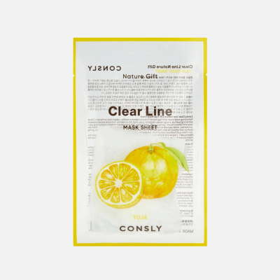 Изображение товара Маска тканевая для лица Consly Clear line Освежающая с экстрактом юдзу 25 мл
