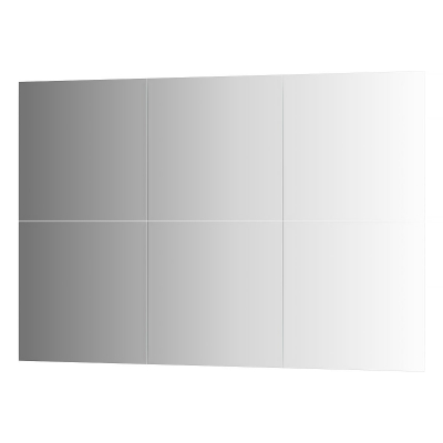 Изображение товара Зеркальная плитка Evoform с фацетом 15 mm - комплект 6 шт квадрат 40х40 см; серебро