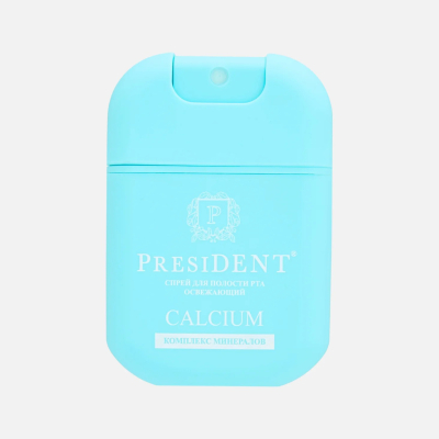 Изображение товара Спрей для полости рта President Calcium 15 мл освежающий Изображение товара Спрей для полости рта President Calcium 15 мл освежающий