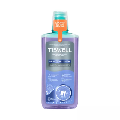 Изображение товара Ополаскиватель для полости рта Tiswell защита от бактерий и налёта 500 мл