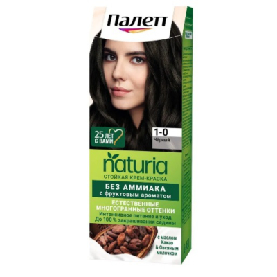 Изображение товара Краска для волос Палетт Naturia 1-0 Черный