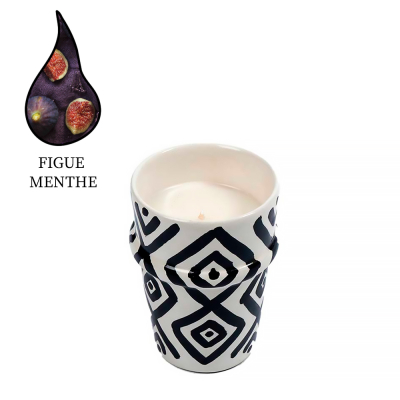 Изображение товара Аромасвеча Nour Bougie Lozana Figue menthe 475 г - ароматическая свеча с гурманским и мятным аромат