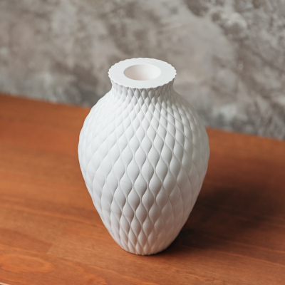 Изображение товара Ваза для сухоцветов Евролит Вуаль 19 см гипс стильное украшение интерьера