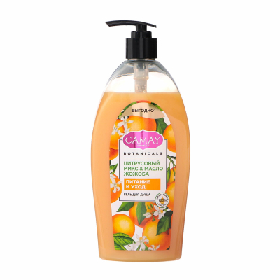 Изображение товара Гель для душа CAMAY Botanicals цитрус и жожоба 750 мл - натуральный уход и бодрящий аромат Изображение товара Гель для душа CAMAY Botanicals цитрус и жожоба 750 мл - натуральный уход и бодрящий аромат