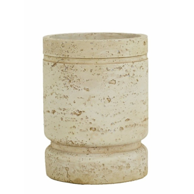 Изображение товара Ваза Glasar 13х13х18 см из цемента коричневая практичный дизайн