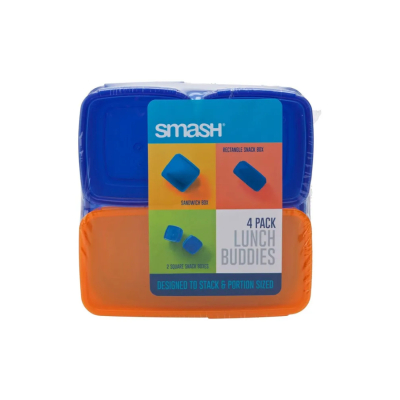 Изображение товара Набор контейнеров Smash для ланча 4 шт с микроволновкой и холодильником