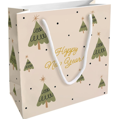 Изображение товара Подарочный пакет Be Smart Spruce 20х20 см ярокий для праздников и подарков