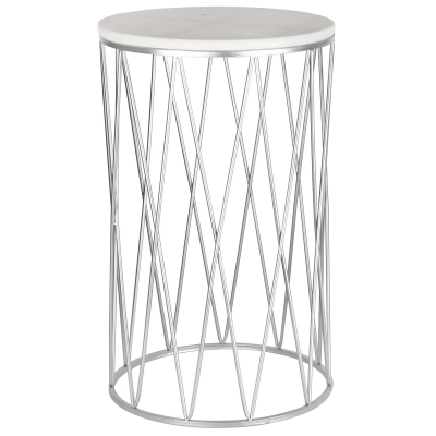 Изображение товара Столик Glasar с белым мрамором, 40х40х67 см - журнальный стол