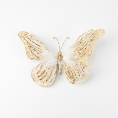 Изображение товара Украшение James arts бабочка бежевая 27x22x3 см декоративное для интерьера