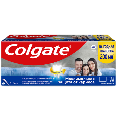 Изображение товара Зубная паста «Colgate Максимальная Защита от Кариеса»: «Свежая мята», 200 мл