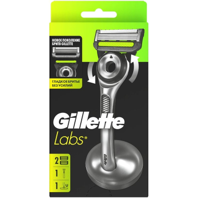 Изображение товара Безопасная бритва Gillette Labs с 2 сменными кассетами
