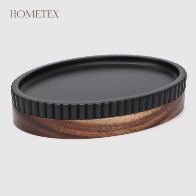 Изображение товара Мыльница Hometex bre1002aa-sd черная из полирезин для ванной и кухни