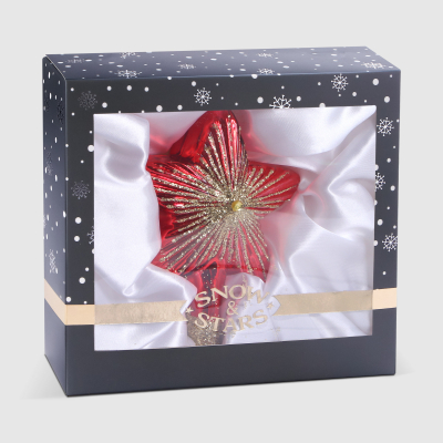 Изображение товара Ёлочная звезда Snow and Stars красная 17 см