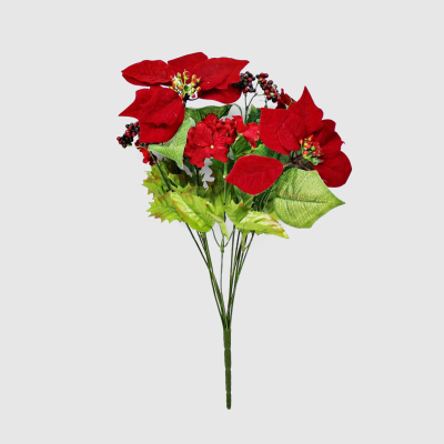 Изображение товара Композиция из пуансетии Конэко-О красная 45 см для праздников Изображение товара Композиция из пуансетии Конэко-О красная 45 см для праздников