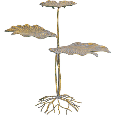 Изображение товара Столик Glasar золотистый листья 69х61х83 см