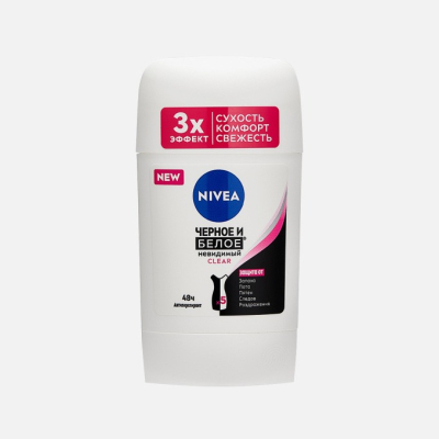 Изображение товара Антиперспирант женский стик Nivea Черное и белое 50 мл Изображение товара Антиперспирант женский стик Nivea Черное и белое 50 мл