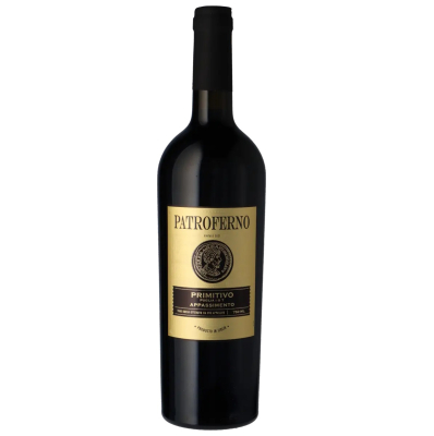 Изображение товара Вино сортовое ординарное полусухое красное «Patroferno» Primitivo Appassimento Puglia I.G.T. 0,75л