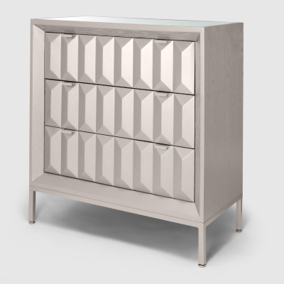 Изображение товара Комод Art Champ YCFS20A043 серебристый 60x40x86 см с 3 ящиками