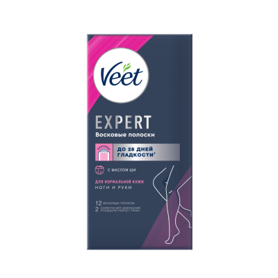 Изображение товара Восковые полоски Veet Expert для нормальной кожи 12 шт