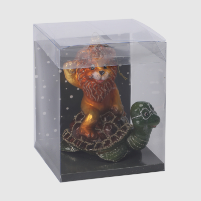 Изображение товара Игрушка ёлочная Snow and Stars львенок на черепахе, стекло, металлы, подарочная упаковка