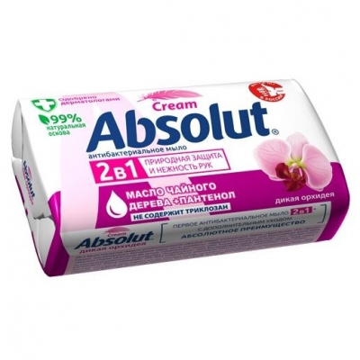 Изображение товара Мыло Absolut 2В1 Дикая орхидея 90Г Изображение товара Мыло Absolut 2В1 Дикая орхидея 90Г