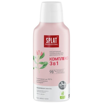 Изображение товара Ополаскиватель для полости рта Splat Professional Комплекс 3в1 275 мл Изображение товара Ополаскиватель для полости рта Splat Professional Комплекс 3в1 275 мл