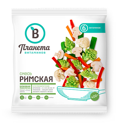 Изображение товара Смесь овощей Планета Витаминов Римская 400 г