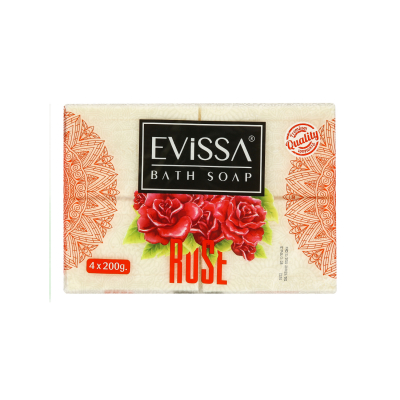Изображение товара Мыло банное Evissa роза 4х200гр натуральное бережное очищение Изображение товара Мыло банное Evissa роза 4х200гр натуральное бережное очищение