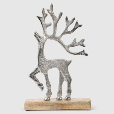 Изображение товара Декоративная фигура олень Dekor pap 33x20x6 см серебристая для интерьера
