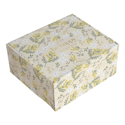 Изображение товара Подарочная коробка Be Smart Fleurs мимоза 23х26х12 см с печатью