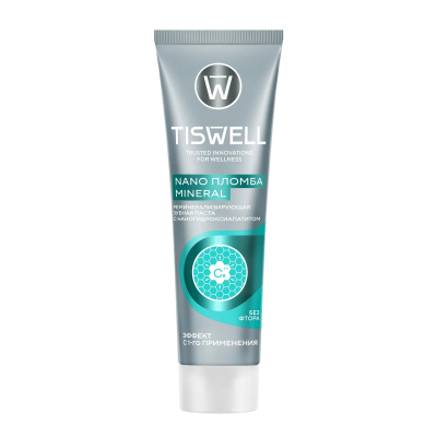 Изображение товара Зубная паста Tiswell Nano пломба Mineral без фтора 110 г для защиты эмали