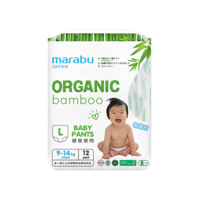Изображение товара Подгузники-трусики Marabu Bamboo L 9-14 кг 12 шт