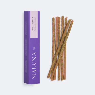 Изображение товара Свечи магические MALUNA розовые душица в наборе 7 шт