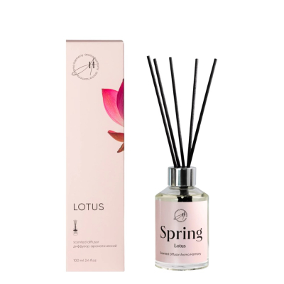Изображение товара Ароматический диффузор Aroma Harmony Lotus весна 100 мл для дома и офиса Изображение товара Ароматический диффузор Aroma Harmony Lotus весна 100 мл для дома и офиса