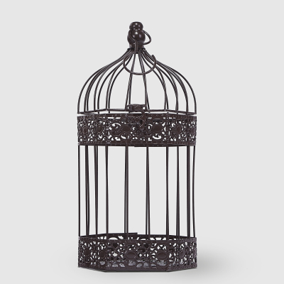 Изображение товара Клетка Ningde qinyuan декорированная коричневая, 16х14х41 см