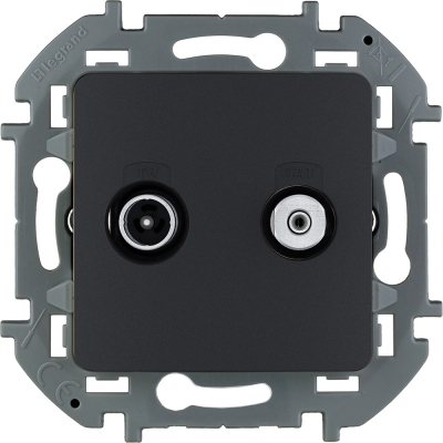 Изображение товара Розетка TV/SAT Legrand Inspiria для схемы "звезда", цвет - антрацит