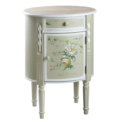 Изображение товара Комод Glasar светло-зеленый с ящиком и дверцей 51х41х71 см