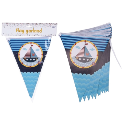 Изображение товара Гирлянда Koopman party из флажков морская тематика 12 шт