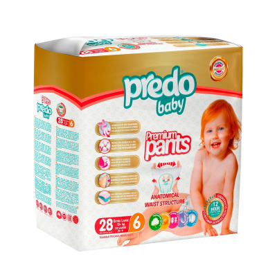 Изображение товара Подгузники-трусики Predo Baby №6 15+ кг 28 шт Ноские и надежные для малышей Изображение товара Подгузники-трусики Predo Baby №6 15+ кг 28 шт Ноские и надежные для малышей