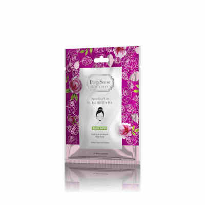 Изображение товара Тканевая маска для лица Deep Sense с органической розовой водой 1 шт