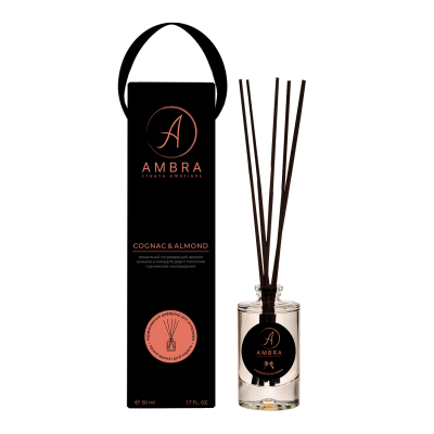 Изображение товара Аромадиффузор Ambra Cognac & Almond 50 мл с подарочной упаковкой Изображение товара Аромадиффузор Ambra Cognac & Almond 50 мл с подарочной упаковкой
