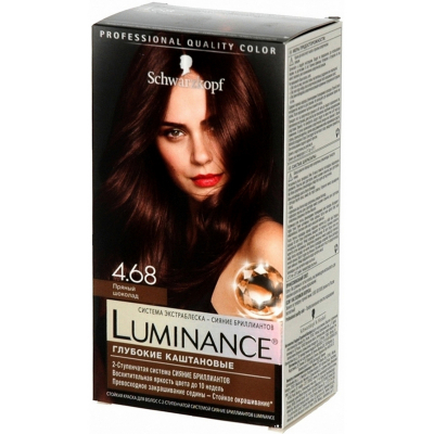 Изображение товара Краска для волос Schwarzkopf Luminance Color 4.68 Пряный шоколад, стойкое окрашивание, 165 мл Изображение товара Краска для волос Schwarzkopf Luminance Color 4.68 Пряный шоколад, стойкое окрашивание, 165 мл