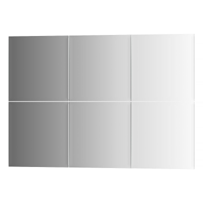 Изображение товара Зеркальная плитка Evoform с фацетом 10 mm - комплект 6 шт квадрат 20х20 см; серебро 