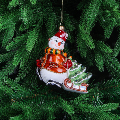 Изображение товара Игрушка ёлочная Snow and Stars снеговик с санями