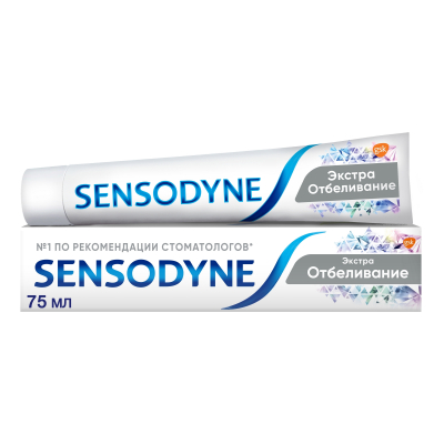 Изображение товара Зубная паста Sensodyne Экстра отбеливание 75 мл для чувствительных зубов Изображение товара Зубная паста Sensodyne Экстра отбеливание 75 мл для чувствительных зубов