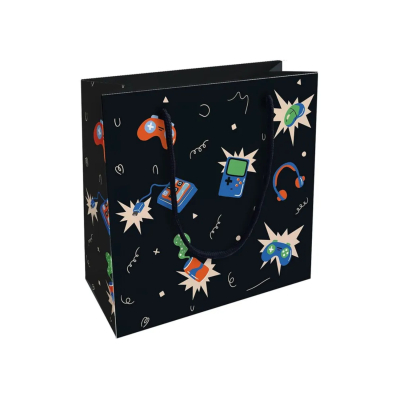 Изображение товара Пакет подарочный Be Smart Hobby чёрный 20х20 см