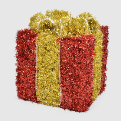 Изображение товара Фигура Bigdecor декоративная подарок красный, золотой бант, 50 см